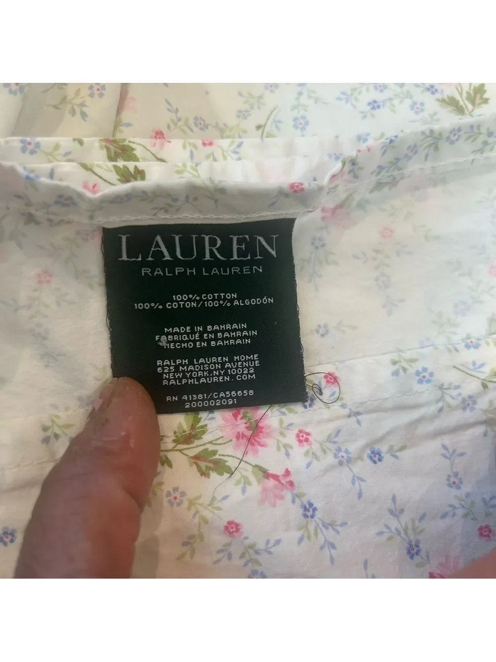Lauren Ralph Lauren King Floral Sheet Set Cottage Core Farmhouse Cotton Pink